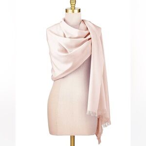 New - Blush Pink - Merino Wool - Pashmina Scarf